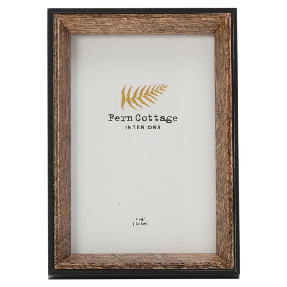 Fern Cottage Photo Frame - Wood & Black