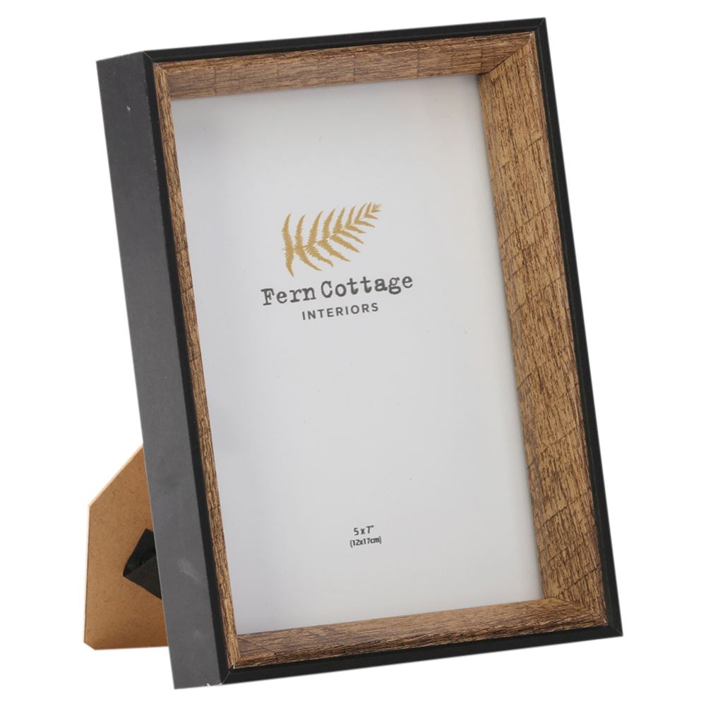 Fern Cottage Photo Frame - Wood & Black