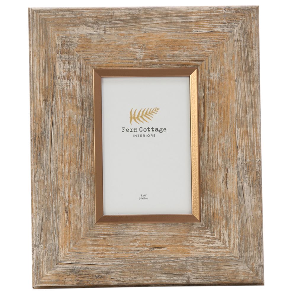 Fern Cottage Photo Frame - Wood with Metal Trim