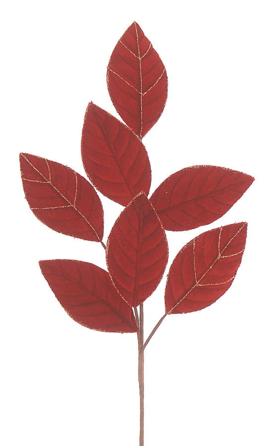 Christmas Floristry Stem -  Red Leaf Branch