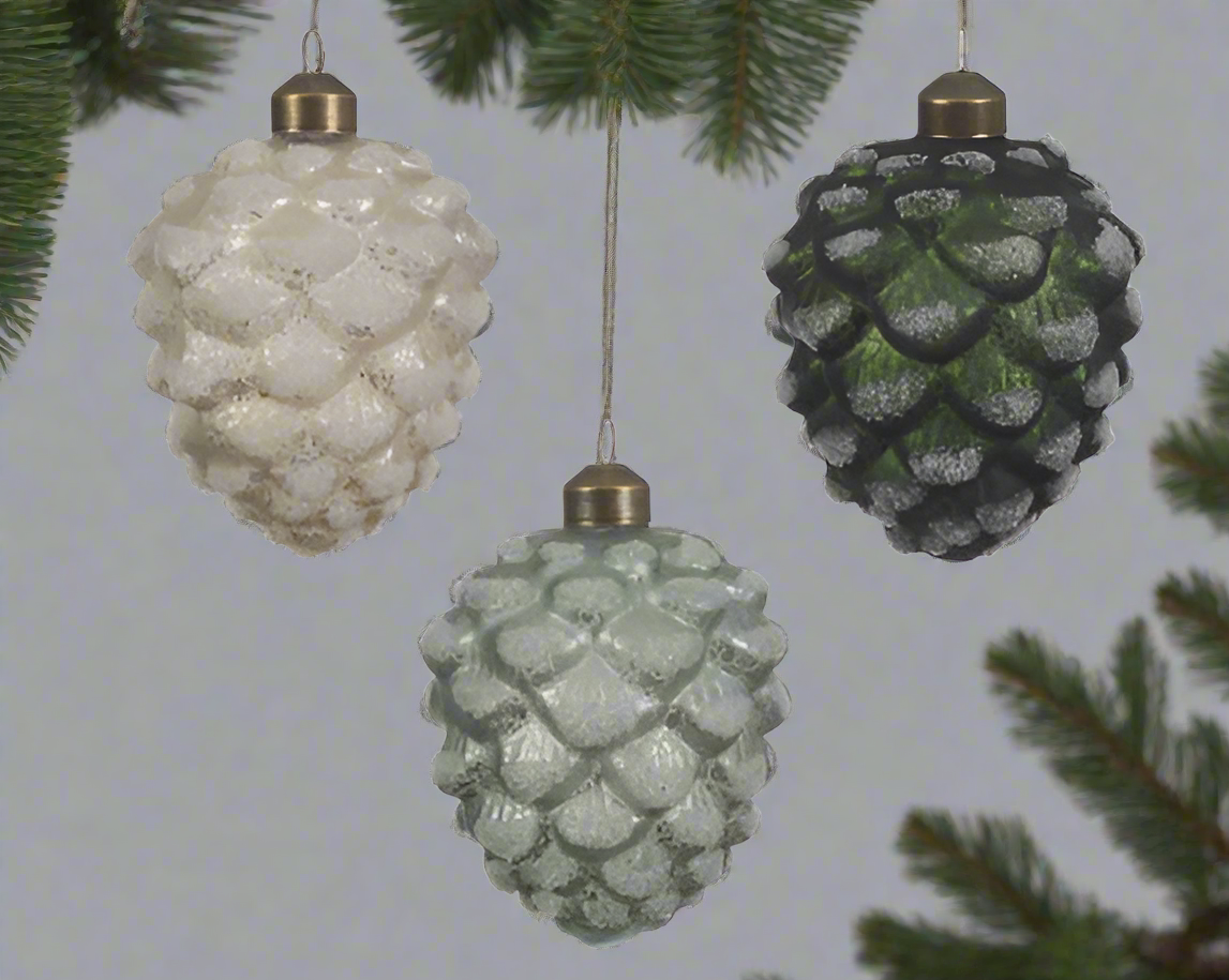 Christmas Tree Decoration –  Antique Beaded Pinecone **CLICK & COLLECT ONLY**