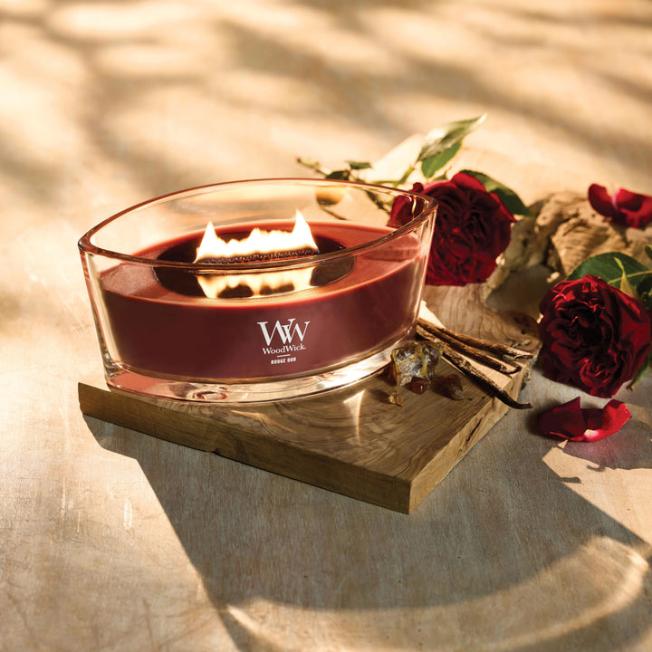 WOODWICK CANDELA ELLIPSE GIARA MEDIA POMEGRANATE