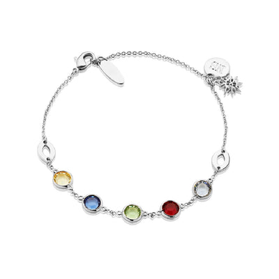 Newbridge Silverware Bracelet - Multi Coloured Stones by Amy Huberman