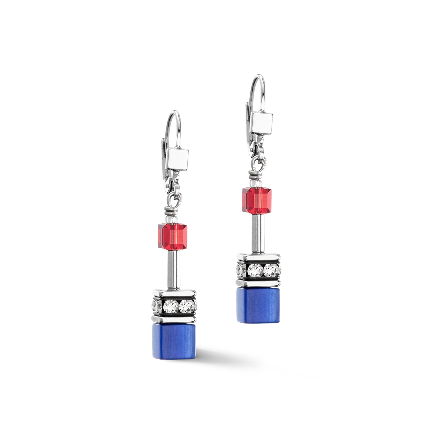 Coeur De Lion - GeoCUBE® Iconic - Silver-Royal Earrings