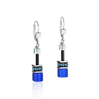 Coeur De Lion - GeoCUBE® Iconic - Blue-Green Earrings