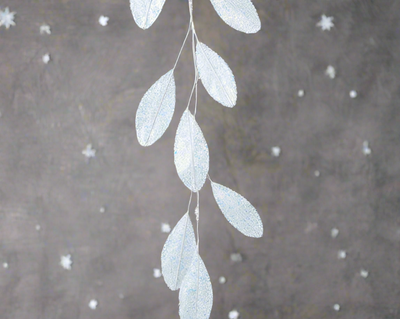 Iridescent Leaf Glitter Garland