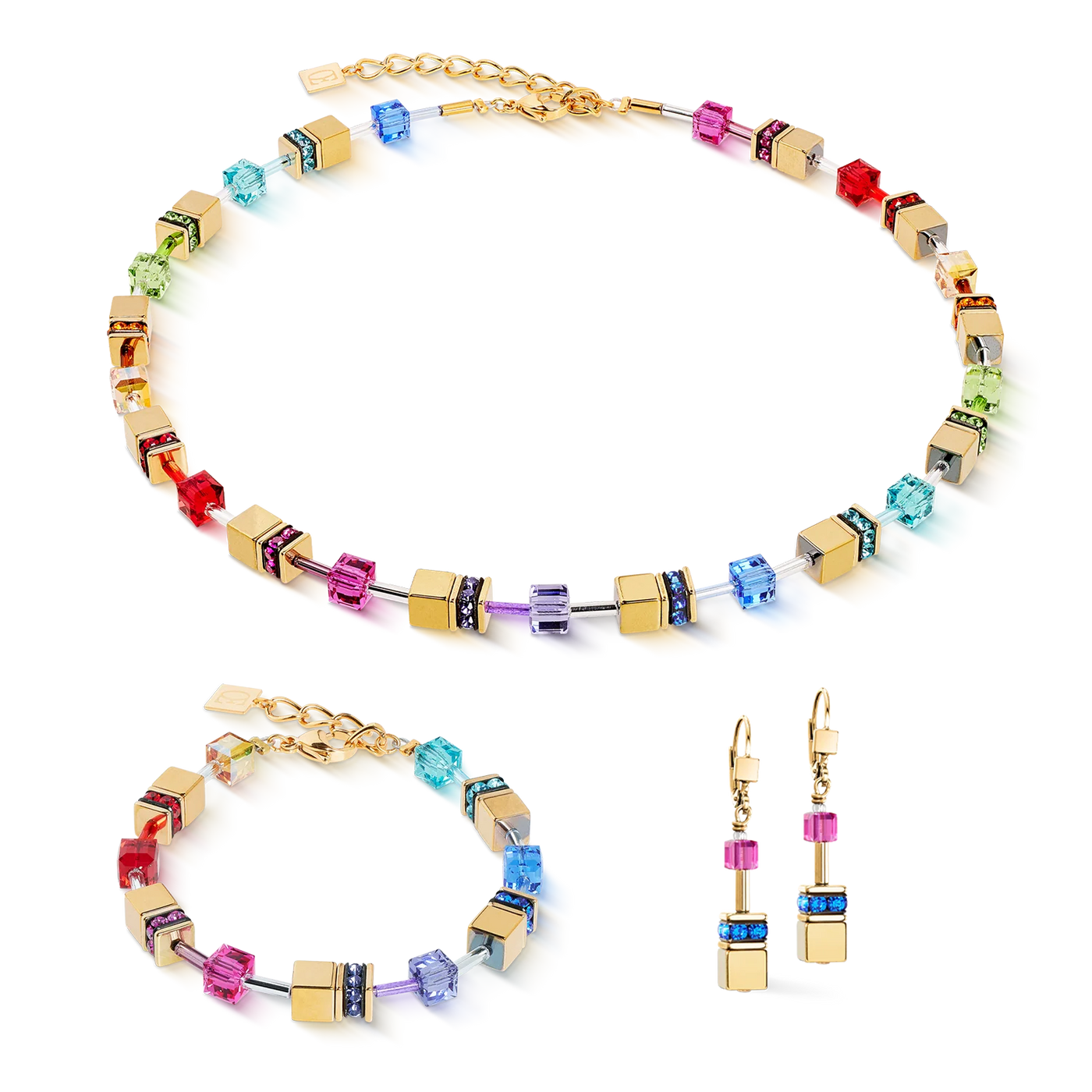 Coeur De Lion - GeoCUBE® Iconic Metallic Rainbow Necklace