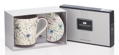 Newgrange Living Bone China Mug & Coaster - Floral