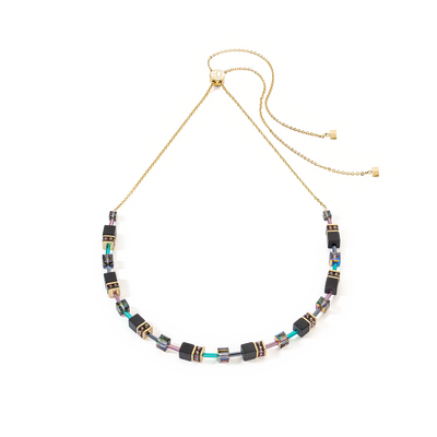 Coeur De Lion - GeoCUBE® Iconic Nature - Black Multicolour Necklace