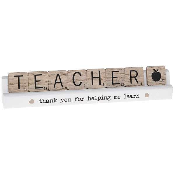 Scrabble Table Teacher Plaque