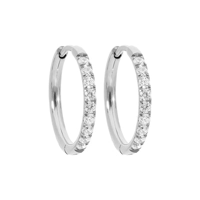 QUDO Eternity Hoop Earrings