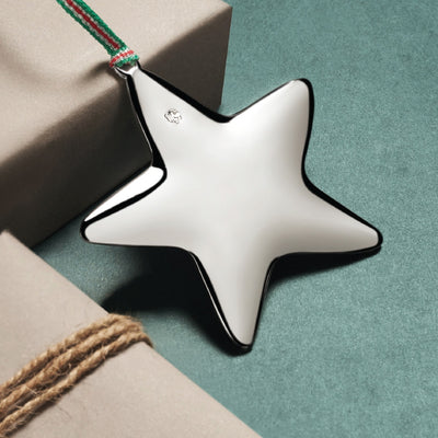 Newbridge Silverware Christmas Collection 2023 Hanging Decoration - Star with Clear Stone