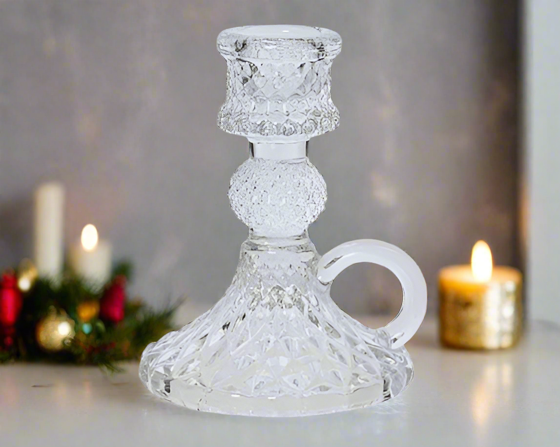 Glass Dinner Candle Holder