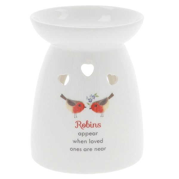 Ceramic Wax Melt Burner - Forget me Not Robins