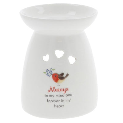 Ceramic Wax Melt Burner - Forget me Not Robins