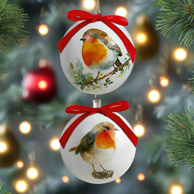 Christmas Tree Hanging Decoration - Decoupage Baubles