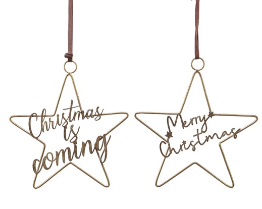 Iron Star Decoration - Winter is Coming/Merry Christmas