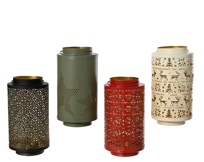 Christmas Candle Holder - Iron Round Lantern