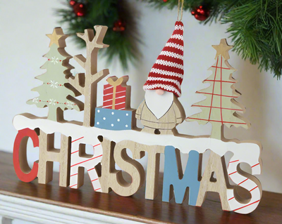 Christmas Ornament - Pinewood Gnome Christmas Sign
