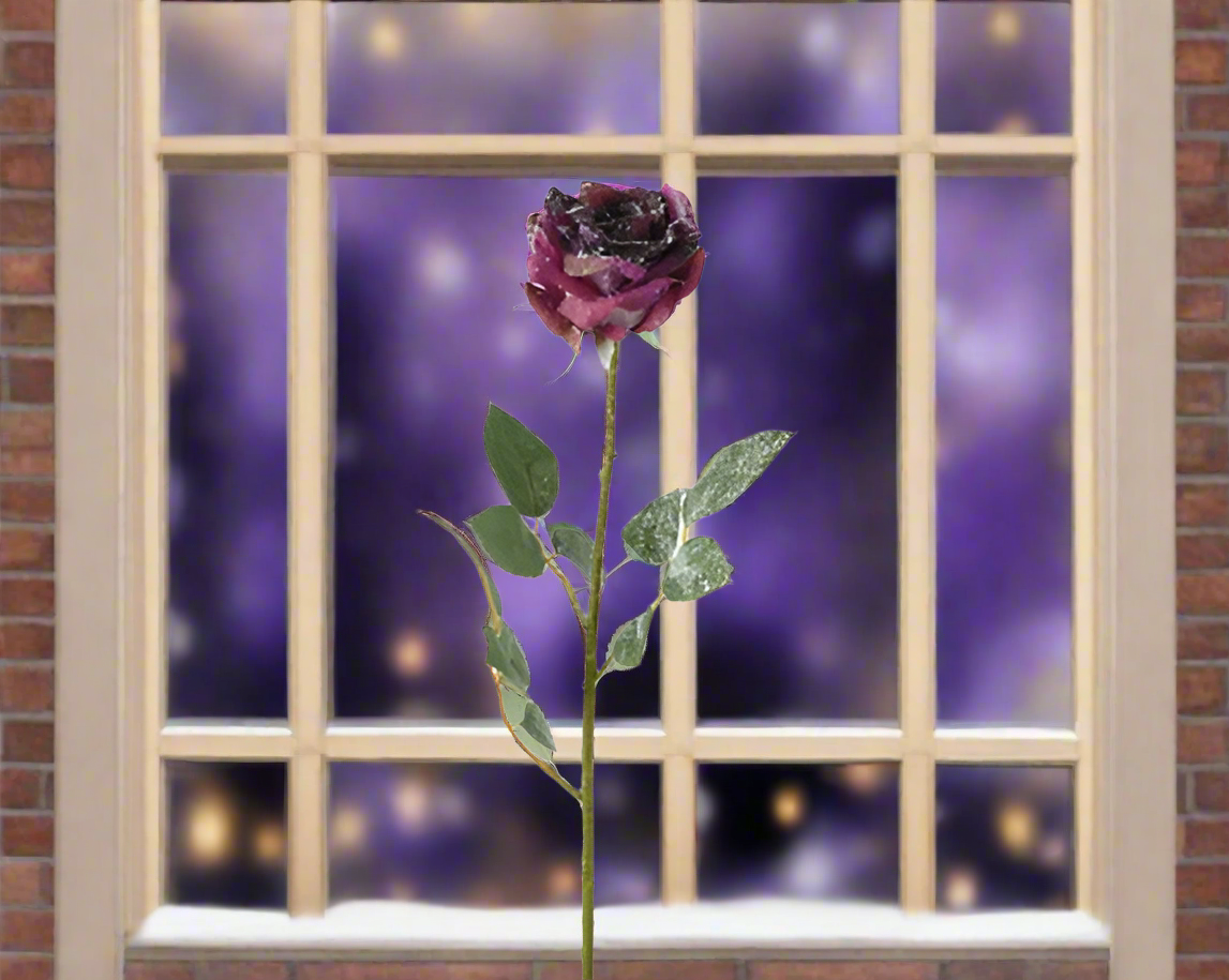 Floristry Stem - Red Frost Finish Roses