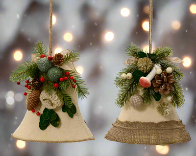 Christmas Ornament - Hanging Jute Bell