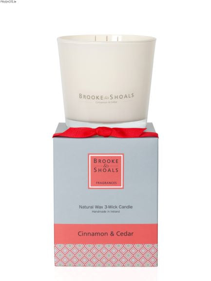 Brooke & Shoals 3 Wick Cinnamon & Cedar