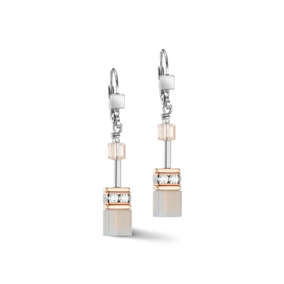 Coeur de Lion - GeoCUBE® Iconic Precious - Rose Gold-Peach Earrings