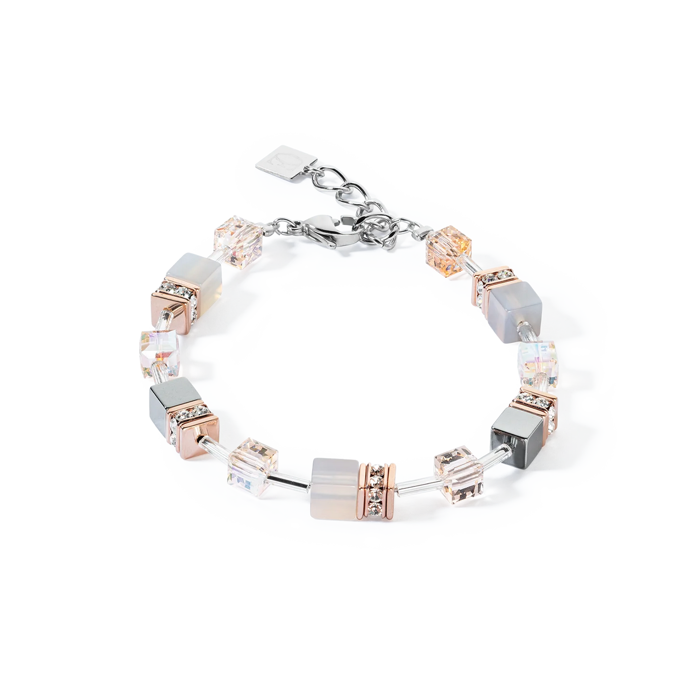 Coeur de Lion - GeoCUBE® Iconic Precious - Rose Gold-Peach Bracelet