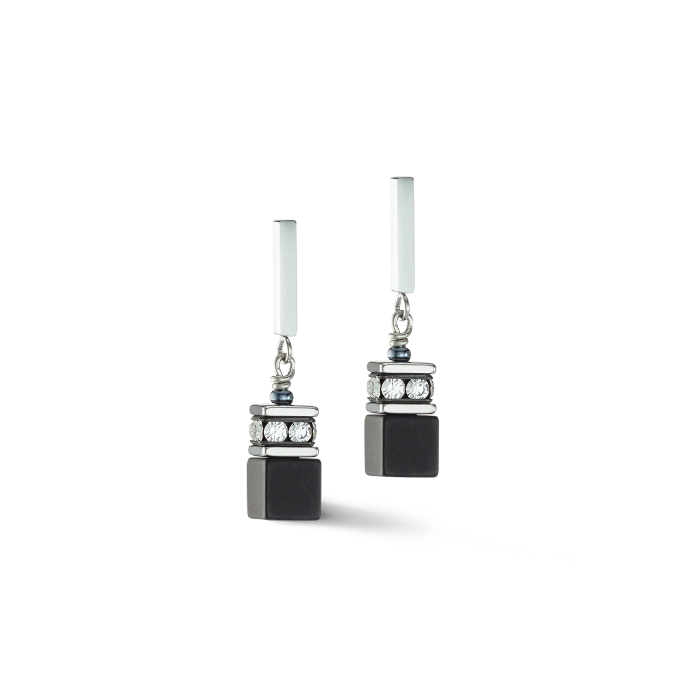 Coeur De Lion - GeoCUBE® Iconic - Precious Onyx Crystal-Black Earrings