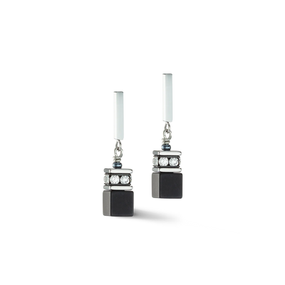 Coeur De Lion - GeoCUBE® Iconic - Precious Onyx Crystal-Black Earrings