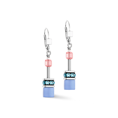 Coeur De Lion - GeoCUBE® Iconic - Blue Pink Earrings