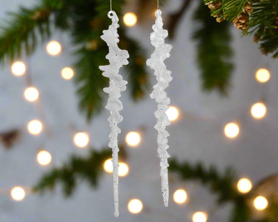 Glitter Icicle Decoration