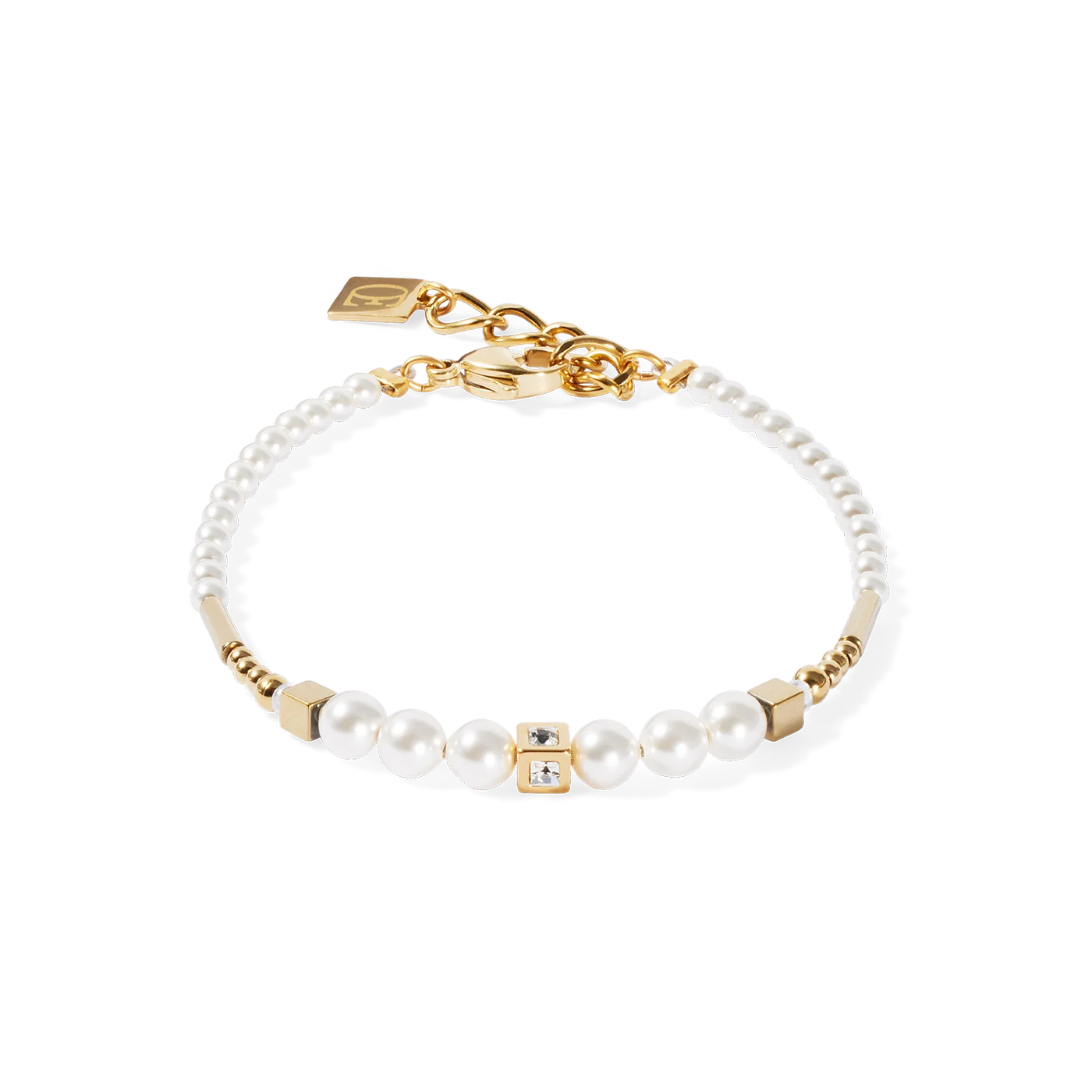 Coeur De Lion - Shimmering Princess Pearls Gold-White Bracelet