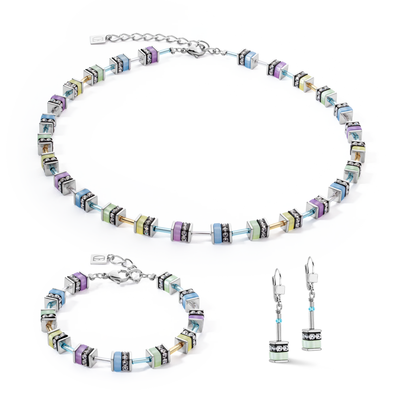 Coeur De Lion - Sparkling Classic - Pastel Multicolour Necklace