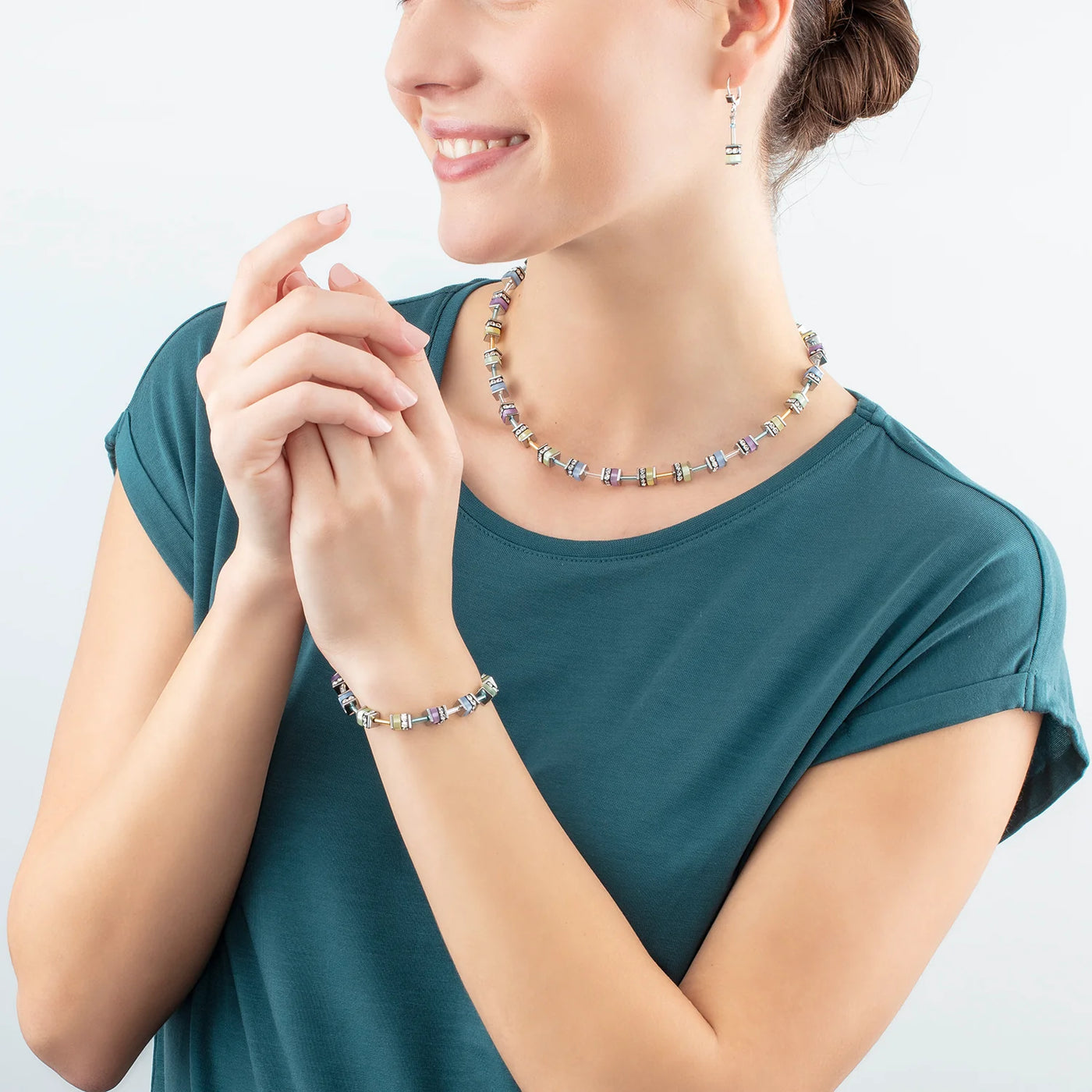 Coeur De Lion - Sparkling Classic - Pastel Multicolour Necklace