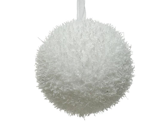 Christmas Tree Hanging Decoration - White Ice Bauble