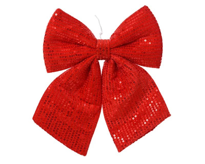 Christmas Bow - Red/ Dark Red Sequin