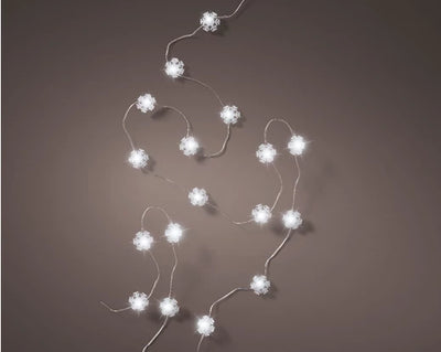 LED Snowflake Stringlights - Warm White 40 LED