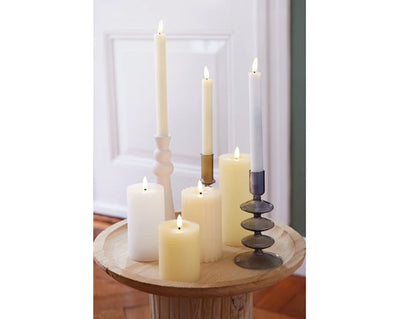 LED Wick Dinner Candle  - Cream Set of 2