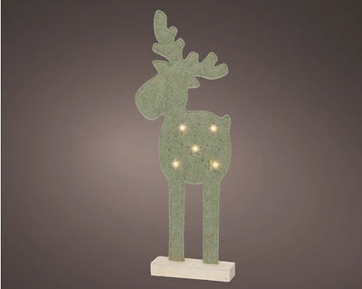 Christmas LED Collection - Green Felt Reindeer