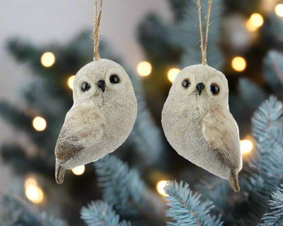 Christmas Tree Hanging Decoration - Wool Owl