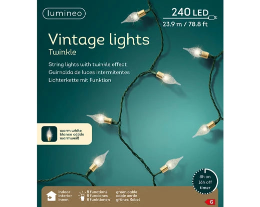 Vintage LED Christmas Tree Lights - Warm White