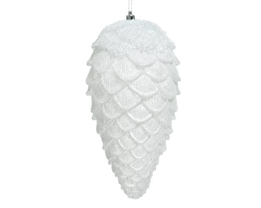 Christmas Tree Hanging Decoration - White Pinecone