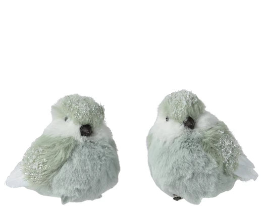 Christmas Bird - Faux Fur Sage Green