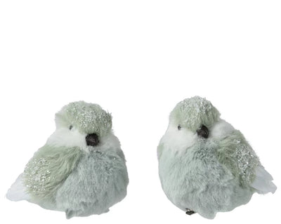 Christmas Bird - Faux Fur Sage Green