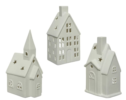 Porcelain House Tealight Holder