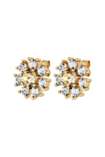 Dyrberg Kern Earrings - Aude Golden Crystal/ Gold
