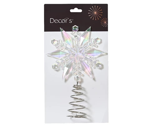 Iridescent Snowflake Star Treetopper