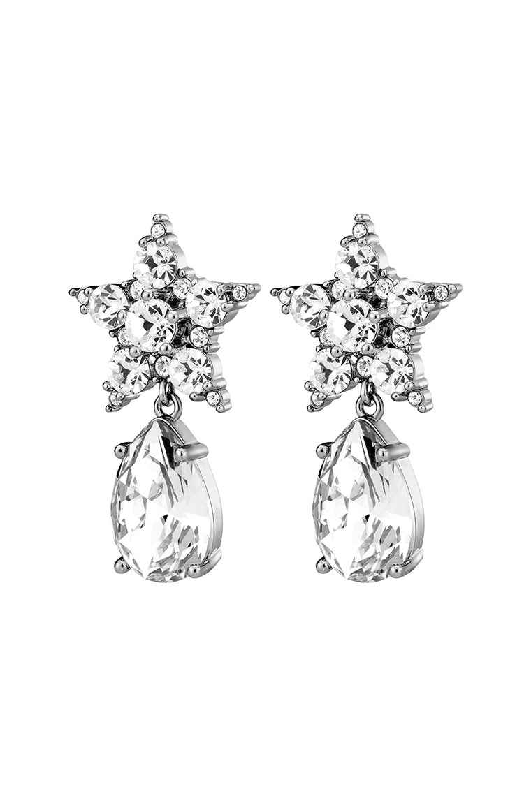 Dyrberg Kern Earrings - Hydra with White Crystals