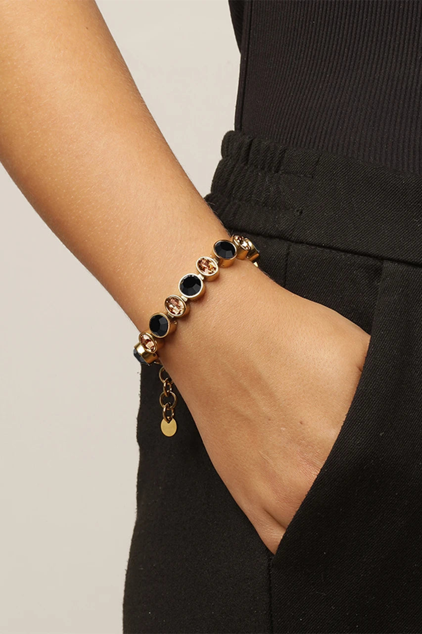 Dyrberg Kern Bracelet - Elaine Black/Gold